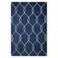 Navy Hand-Tufted Rectangular Geometric Area Rug 3'6" x 5'6"