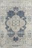 Chandler Navy and Beige Synthetic Rectangular Area Rug