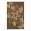 Mocha Hand Tufted Wool Floral Rectangular Rug 3'6" x 5'6"