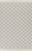 Ivory and Gray Geometric Wool Blend Medium Area Rug