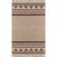 Ivory and Brown Geometric Wool and Cotton Rectangular Rug