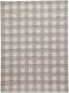 Gray and Beige Handmade Wool Plaid Area Rug 3'6" x 5'6"