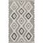 Handmade Gray Geometric Wool Rectangular Area Rug