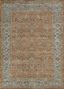 Rectangular Orange and Blue Synthetic Traditional Rug