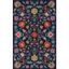 Navy Floral Hand-Tufted Wool 2' x 3' Area Rug