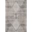 Black and Ivory Geometric 4' x 6' Synthetic Area Rug