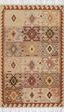 Bohemian Chic Red Wool 4' x 6' Hand-Knotted Area Rug