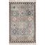 Boho Chic Blue Geometric Hand-Knotted Wool Area Rug 2' x 3'