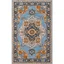 Vibrant Medallion Tufted Wool Area Rug, Blue, 24" x 36"