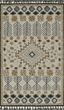 Ivory and Blue Hand Tufted Wool Medallion Rug 2' x 3'