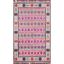 Hand Tufted Red and Pink Wool Geometric Rug 3'6" x 5'6"