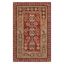 Red and Beige Hand Tufted Wool Area Rug, 2' x 3'