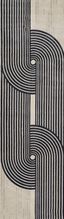 Optical Opulence Black and Off-White Geometric Runner Rug 2'3" X 7'6"