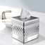 Nickel Chrome Wave Embossed Metal Tissue Box Cover