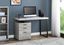 Transitional Black/Gray Wood Home Office Desk with 3 Drawers