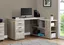 Elegant Taupe Wood Grain L-Shaped Corner Desk with Filing Cabinet and Shelves