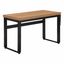 Brussels Contemporary Adjustable Height 48" Desk with Power Outlet in Brown/Black