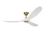 Maverick 60'' White and Gold Ceiling Fan with Remote