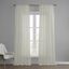 Elegant Montpellier White Sheer Linen & Polyester Curtain 50" x 96"