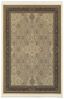 Ivory and Sage Hand-Knotted Traditional Rectangular Area Rug