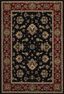 Black and Red Persian Style Synthetic Area Rug 6'7" x 9'6"