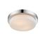 Transitional Chrome Finish LED Flush Mount with Opal Glass