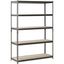 Heavy-Duty Silver 5-Shelf Steel Garage Storage Rack