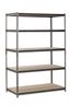 Muscle Rack 48"W x 24"D x 72"H 5-Tier Silver Steel Shelving Unit