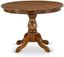 Mid-Century Modern Round Walnut Wood Dining Table, 42"