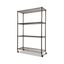 Black 72" NSF Certified 4-Shelf Wire Shelving Unit with Casters