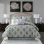 Gray Geometric Microfiber Queen Comforter Set