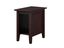 Espresso 22" Hardwood Rectangular Chair Side Table