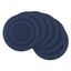 Nautical Blue Round PVC Doubleframe Placemats Set of 6