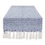 Nautical Blue and White Cotton Woven Table Runner 15x72