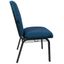 Navy Blue Fabric Stacking Church Chair with Metal Frame