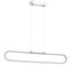 Ned Minimalistic 39" Chrome LED Linear Pendant with Adjustable Height