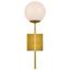 Contemporary Neri Dimmable Brass & White Glass Wall Sconce