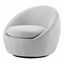 Cardiff Gray Modernist Swivel Accent Chair in Sustainably Sourced Fabric