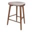 Saddle Style Mindi Wood Adjustable Counter Stool in Cinnamon Brown