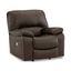 Dark Brown Leather Power Recliner with USB Port