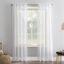 White Sheer Polyester Rod Pocket Curtain Panel Pair, 51" x 84"