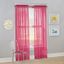 Pink Sheer Polyester Rod Pocket Curtain Panel 59" x 63"