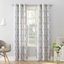 White Leaf Print Semi-Sheer Grommet Curtain Panel 40"x84"