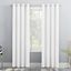 White Light-Filtering Polyester Grommet Curtain Panel 54"x63"