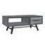 Sonoma Gray Oak and Black Rectangular Coffee Table with Storage