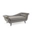 Taupe Velvet Chaise Lounge with Flared Arms
