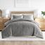 Fog Gray Twin Organic Down Alternative Comforter Set