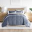 Twin Stone and Light Gray Reversible Down Alternative Comforter Set