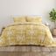 Yellow and White Reversible Microfiber Twin Bedspread Set