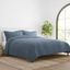 Dusk Blue Twin Microfiber Reversible Quilt Set